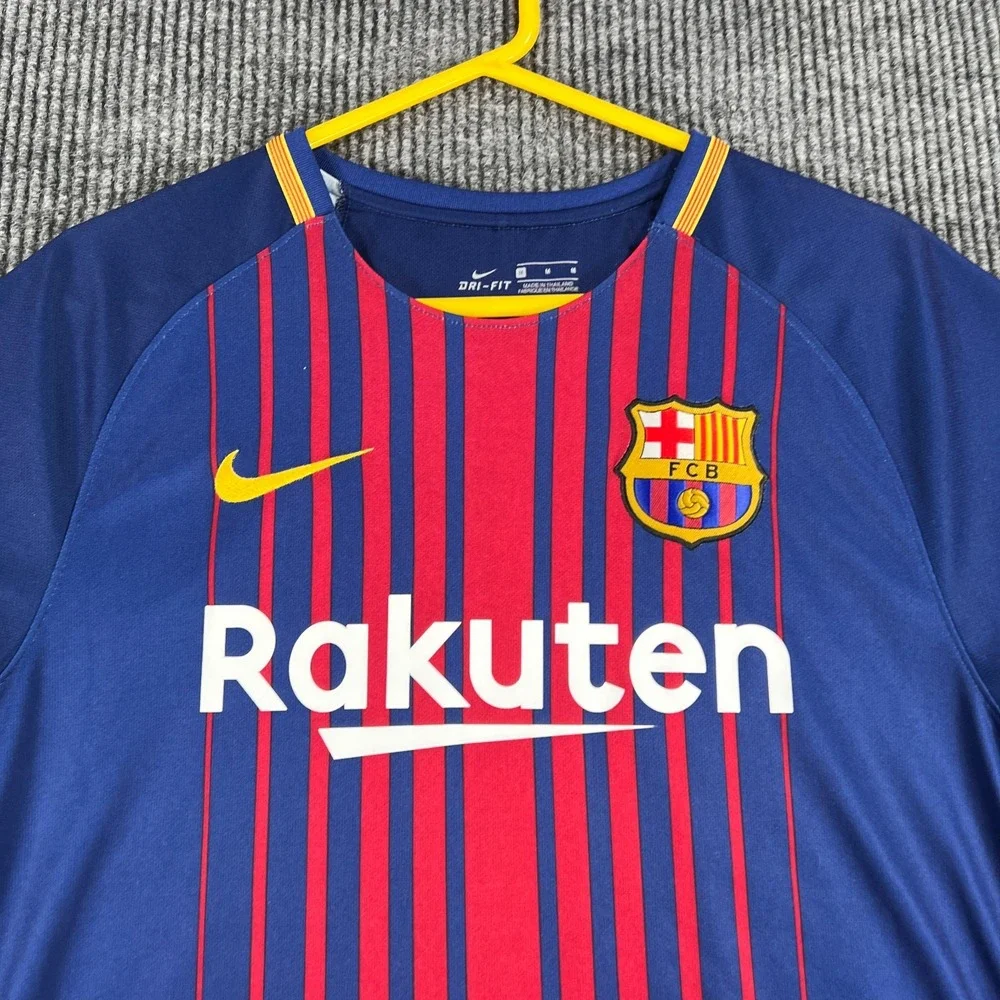 FC Barcelona Messi Jersey Shirt Mens Nike Medium Blue Short Sleeve Dri Fit